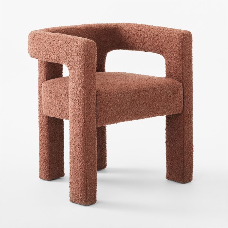 Stature Burnt Sienna Boucle Dining Armchair - image 4 of 8