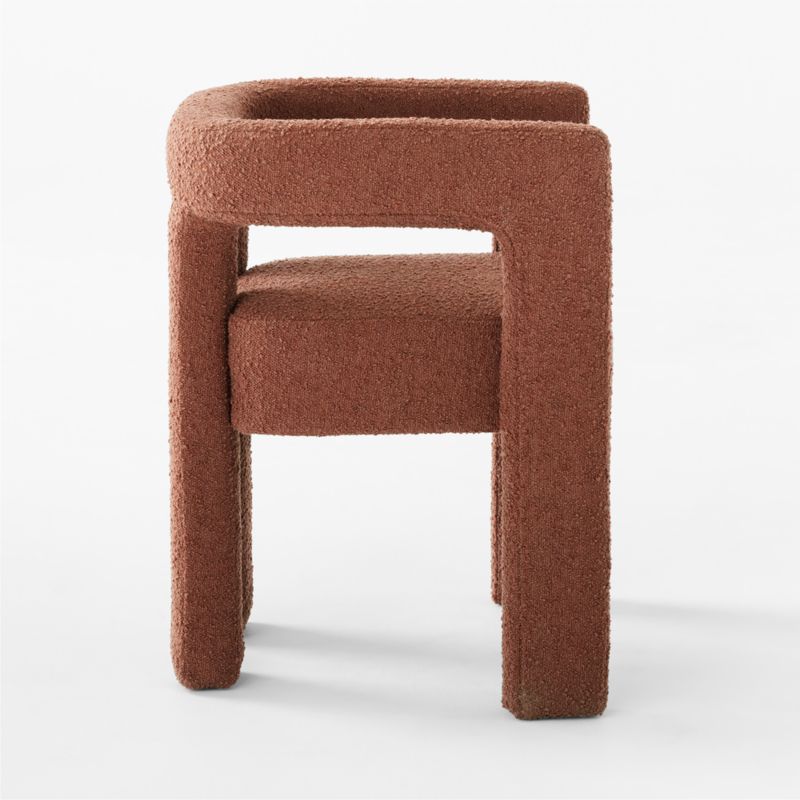 Stature Burnt Sienna Boucle Dining Armchair - image 5 of 8