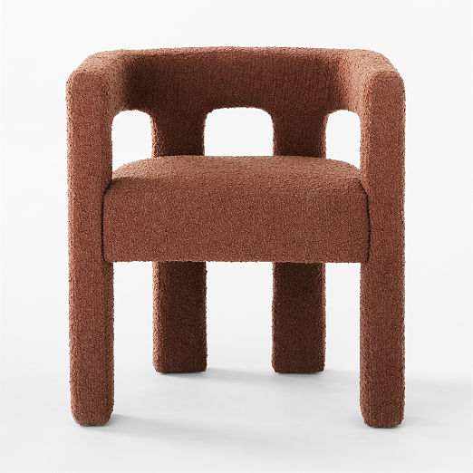 Stature Burnt Sienna Boucle Dining Armchair