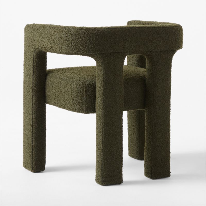 Stature Green Boucle Dining Armchair - image 8 of 10