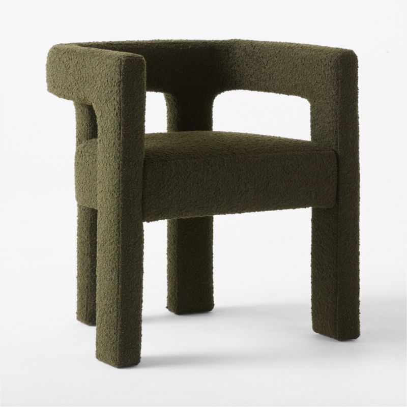 Stature Green Boucle Dining Armchair - image 6 of 10