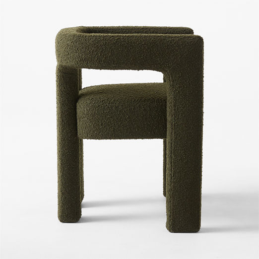 Stature Green Boucle Dining Armchair Set of 4