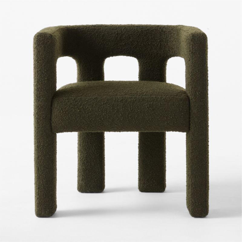 Stature Green Boucle Dining Armchair - image 5 of 10