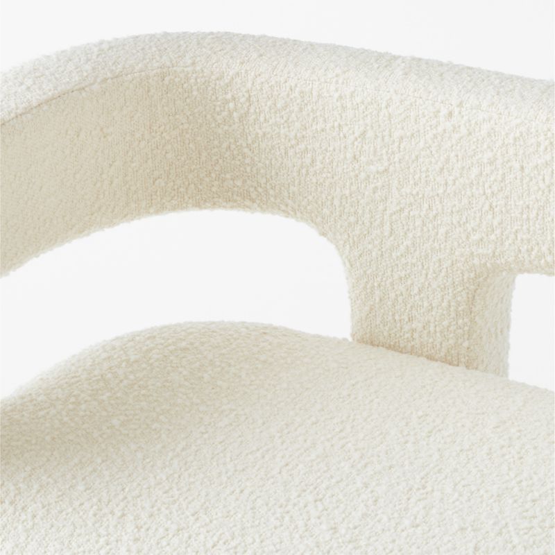 Stature 67" Warm White Boucle Bench - image 8 of 11