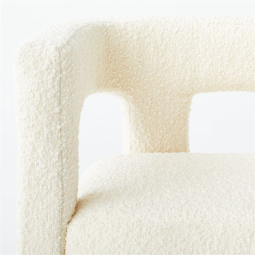 Stature Ivory Boucle Dining Armchair