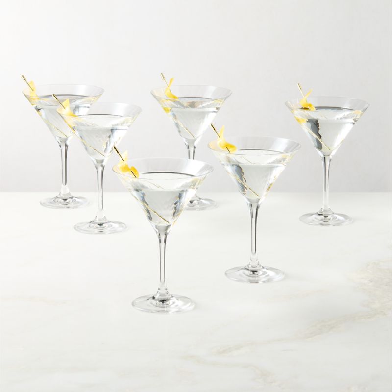 View Stella Optic Martini Glasses Set of 6 details
