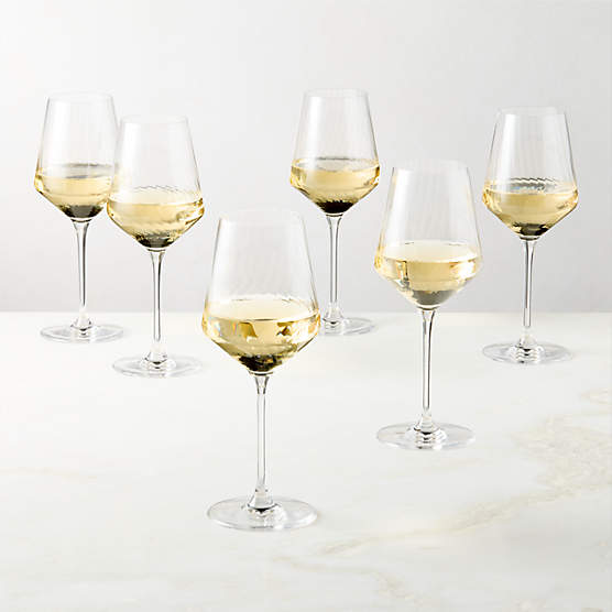 Stella Optic White Wine Glasses Set of 6