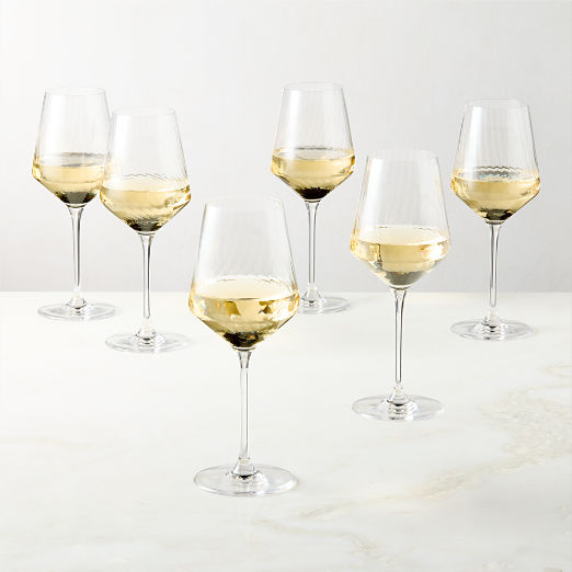 Stella Optic White Wine Glasses Set of 6