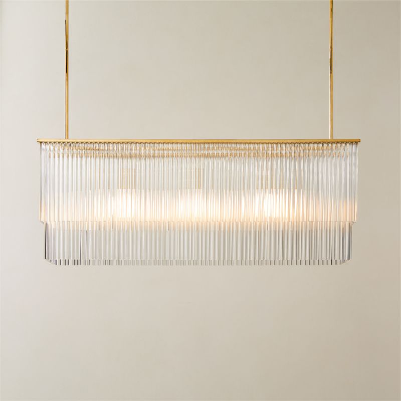 View Stellar 2-Tier Glass Chandelier Light details