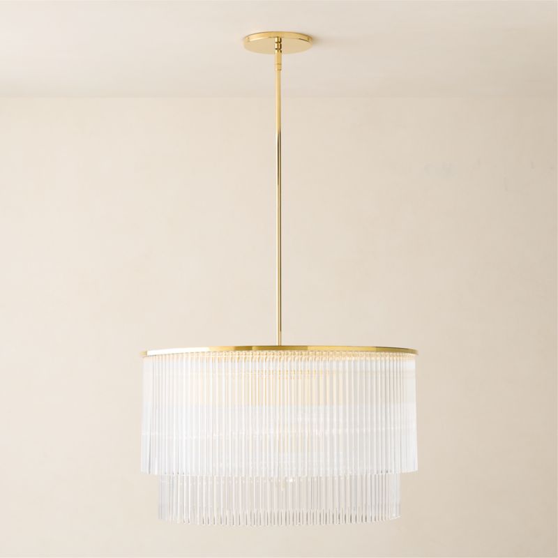 Stellar 2-Tier Round Glass Pendant Light - image 7 of 12