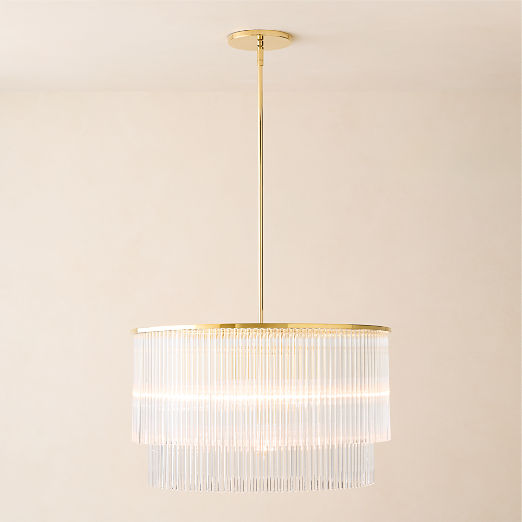 Stellar 2-Tier Round Glass Pendant Light