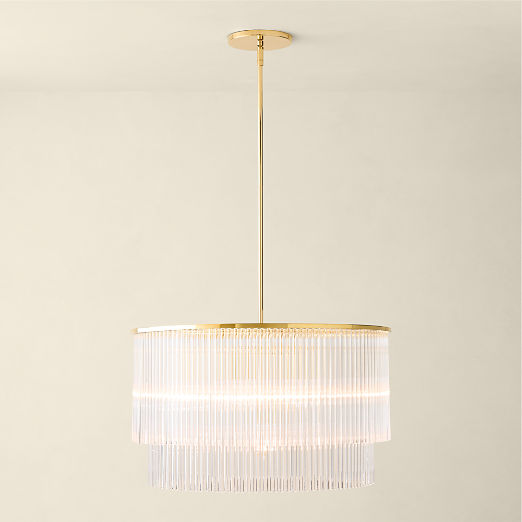 Stellar 2-Tier Round Glass Pendant Light