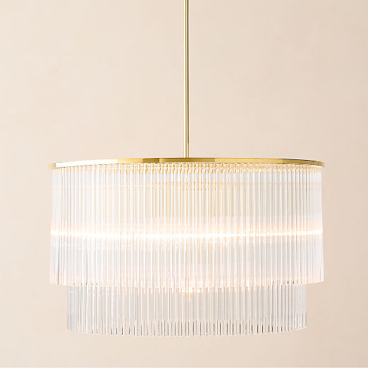 Stellar 2-Tier Round Glass Pendant Light