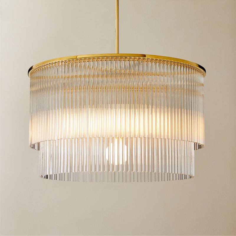 Stellar 2-Tier Round Glass Pendant Light - image 0 of 10