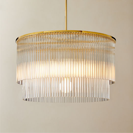 Stellar 2-Tier Round Glass Pendant Light