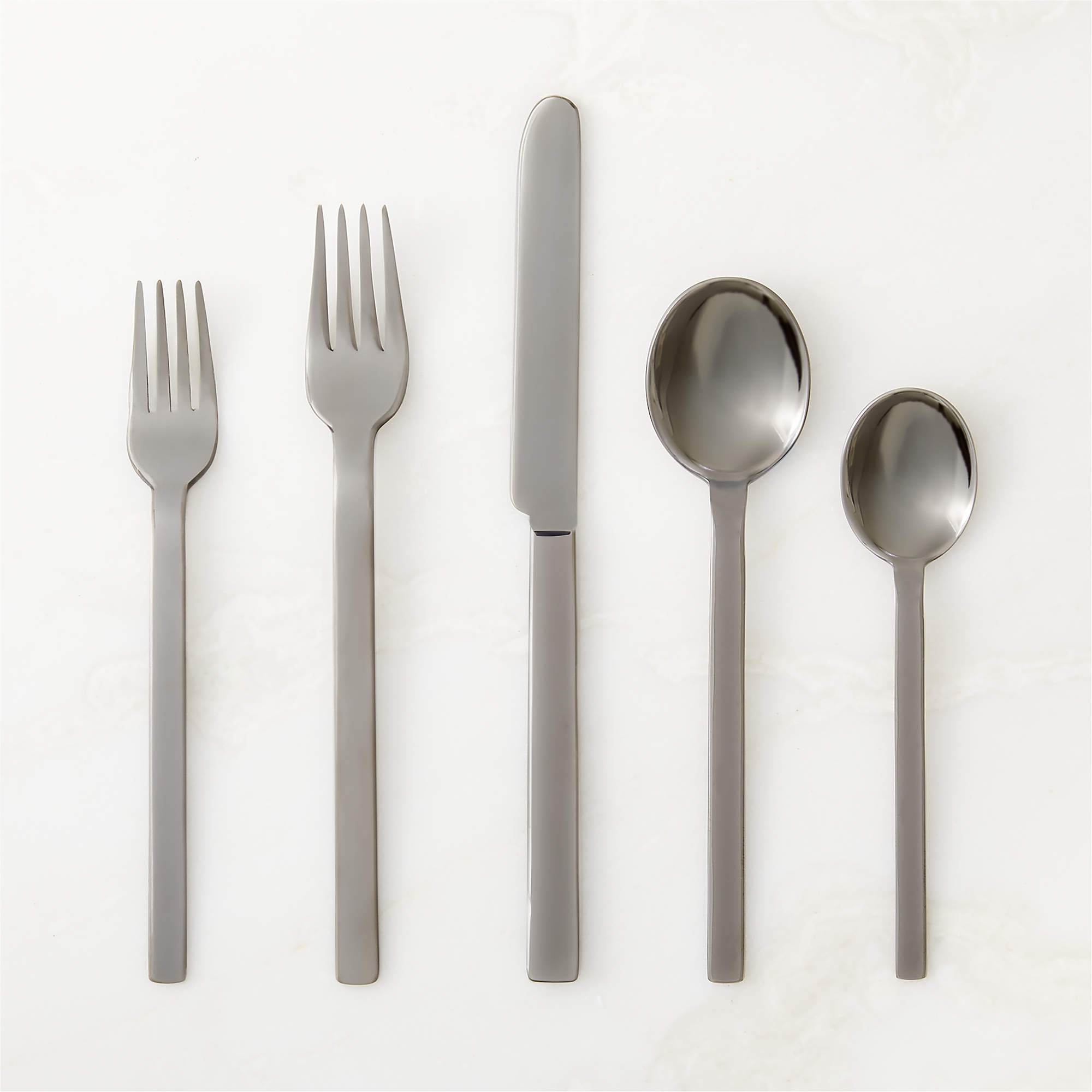 Mepra Stile 5Piece Polished Black Flatware Set CB2