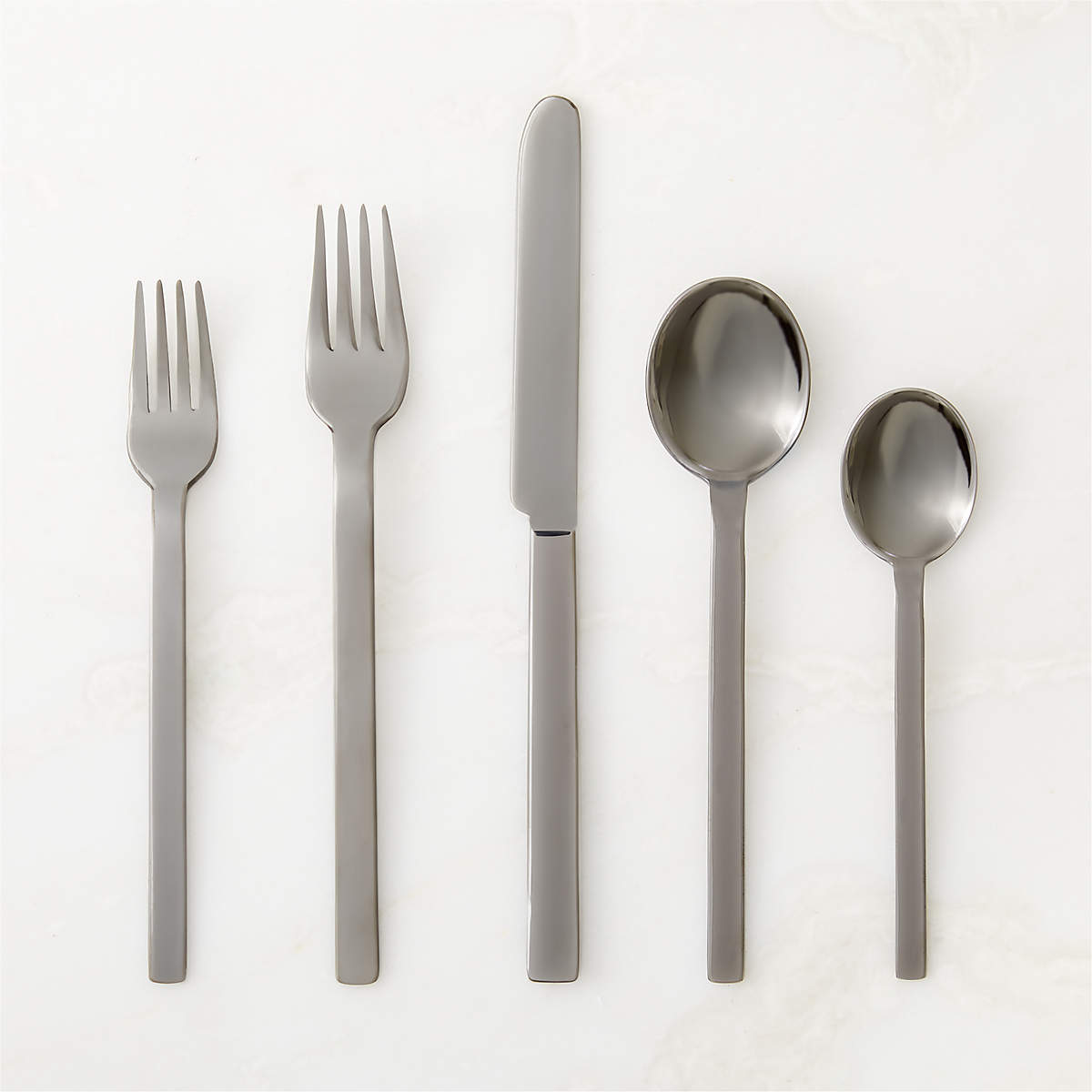 Mepra Stile 5Piece Polished Black Flatware Set CB2