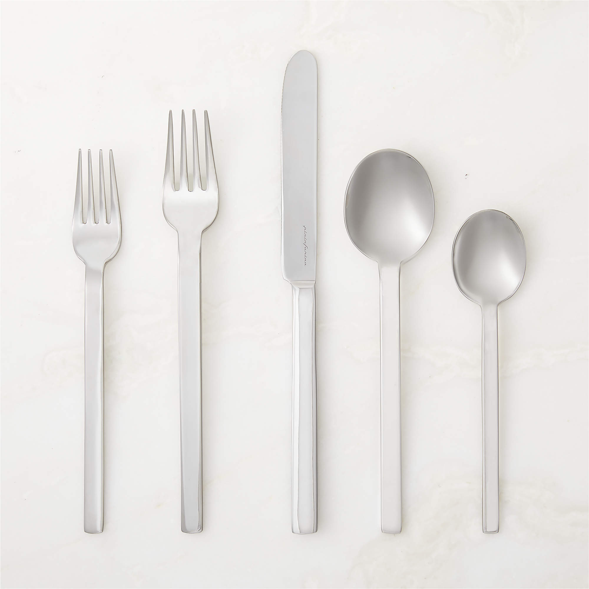 Mepra Stile 5-Piece Polished Silver Flatware Set | CB2