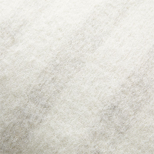 Stills Cream and Ivory Alpaca Wool Throw Pillow Cover 23"x23" by Blacksaw