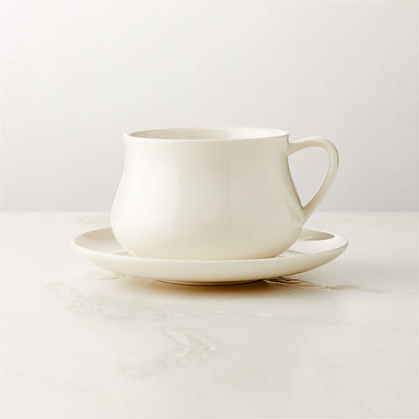 Clear Glass Coffee Cup and Saucer - Our Dining Table