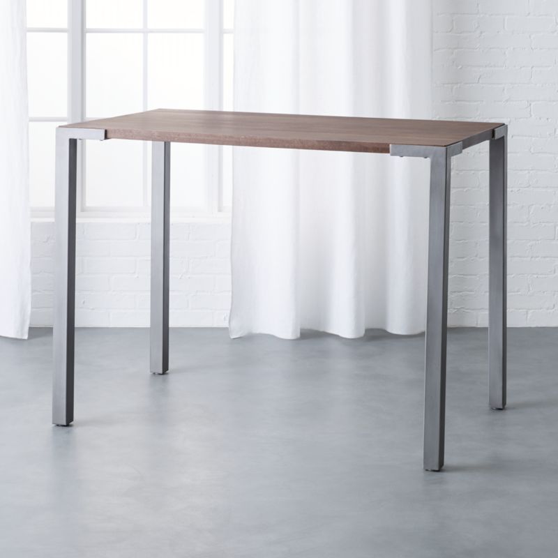 Mango Wood Furniture Cb2 Stilt 36 High Rectangular Counter Table