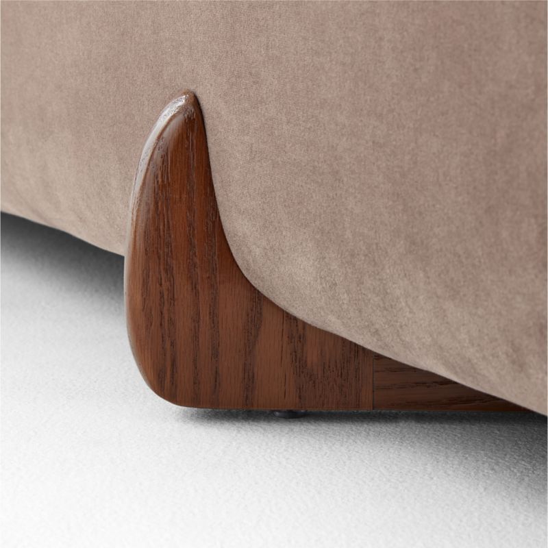 Stivale Light Brown Velvet King Bed - image 9 of 11