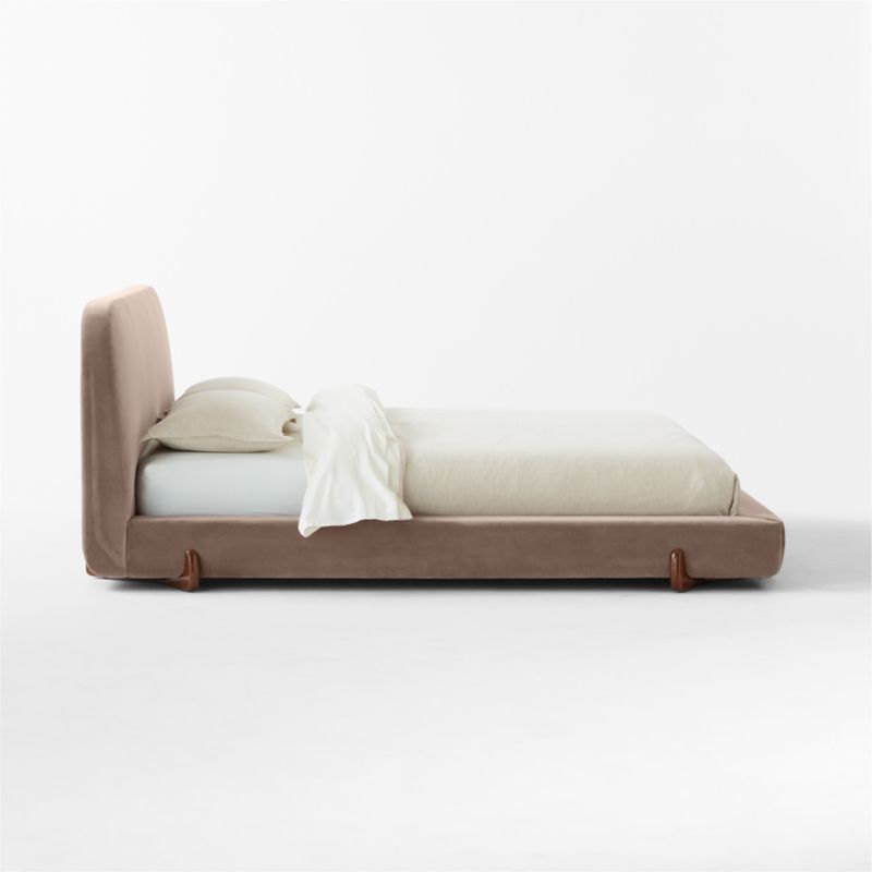 Stivale Light Brown Velvet King Bed - image 6 of 11