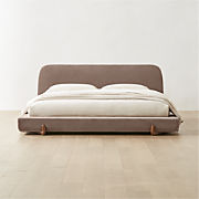Siro Dark Mindi Wood Queen Bed