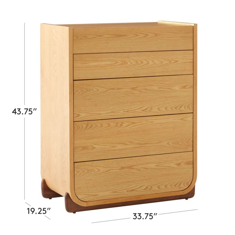 View Stivale 5-Drawer Oak Dresser - image 3 of 10