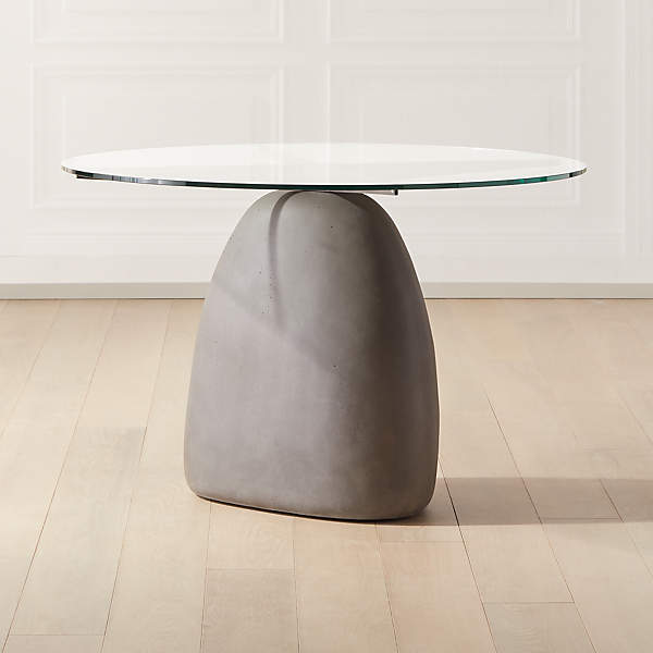Stone Grey Round Dining Table 47, Stone Round Dining Table