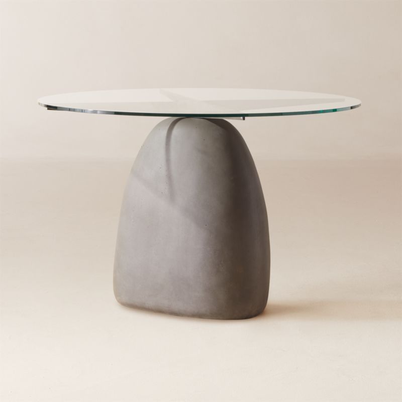 Cb2 round glass dining shop table