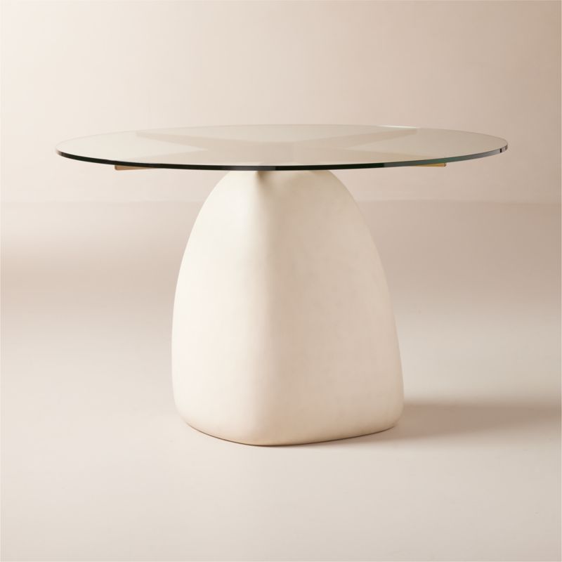 Cb2 round glass dining shop table