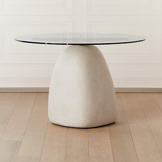 Lola Round Concrete Modern Dining Table + Reviews CB2 Canada