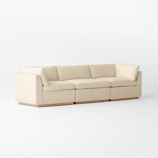 Stormo 3-Piece Ivory Boucle Sectional Sofa