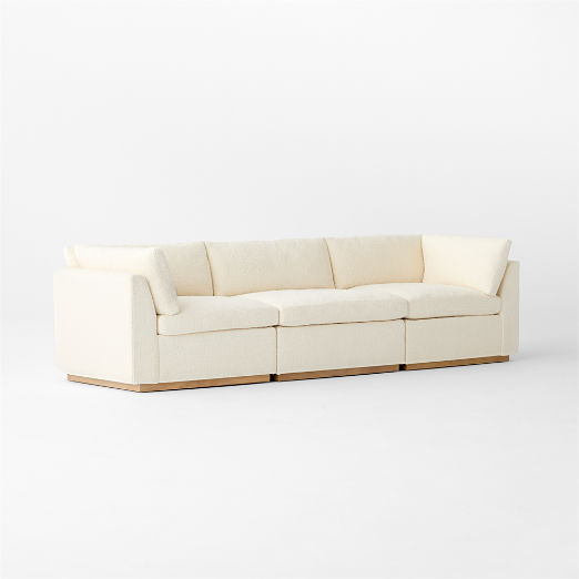 Stormo 3-Piece Ivory Boucle Sectional Sofa