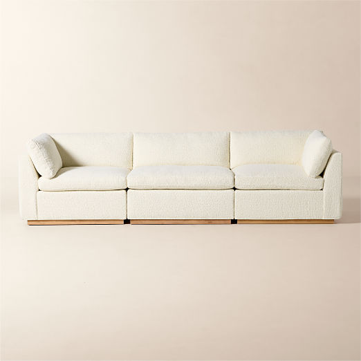 Stormo 3-Piece Ivory Boucle Sectional Sofa