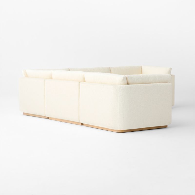 Stormo 5-Piece L-Shaped Ivory Boucle Sectional Sofa - image 3 of 8