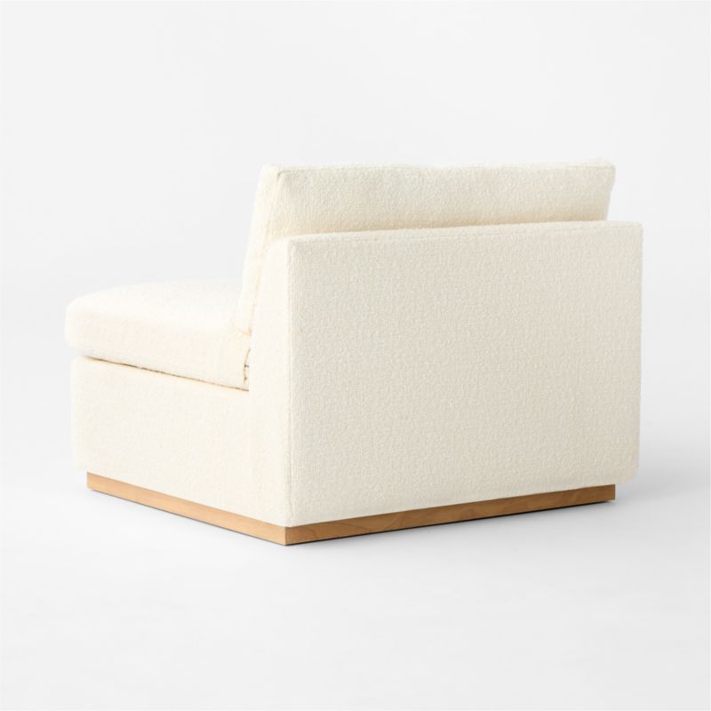 Stormo Ivory Boucle Armless Chair - image 4 of 7