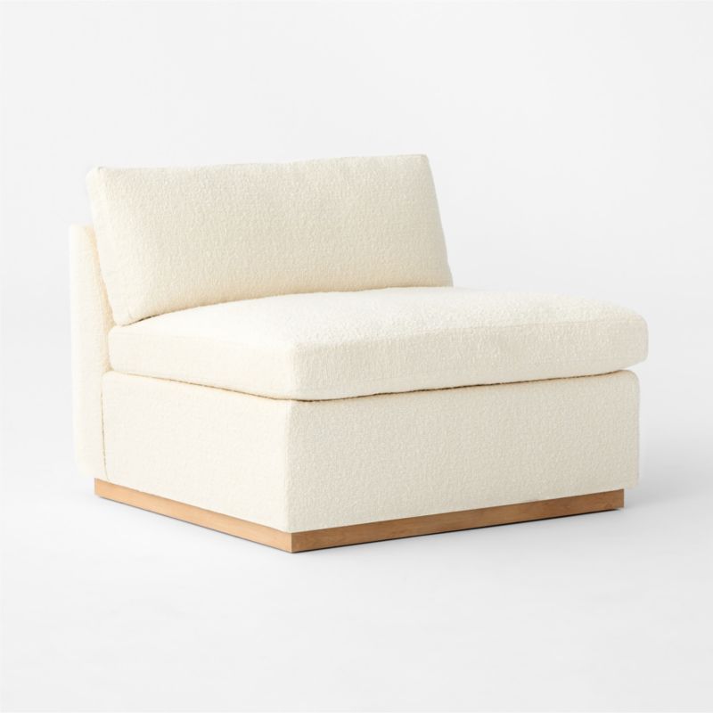 Stormo Ivory Boucle Armless Chair - image 2 of 7