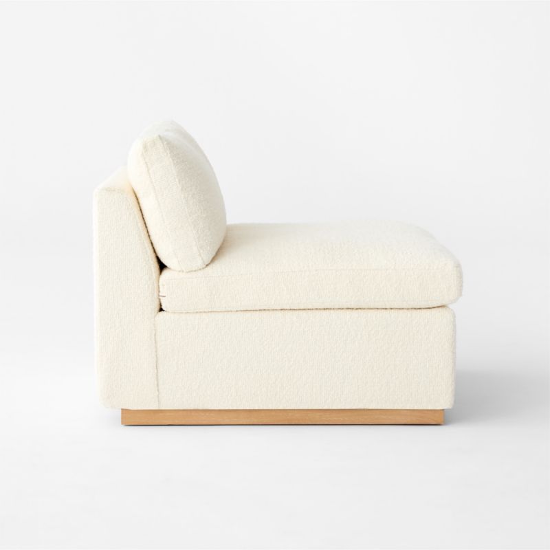 Stormo Ivory Boucle Armless Chair - image 3 of 7