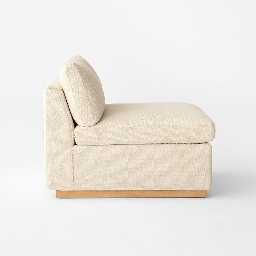 Stormo Ivory Boucle Armless Chair