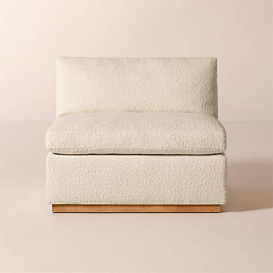 Stormo Ivory Boucle Armless Chair