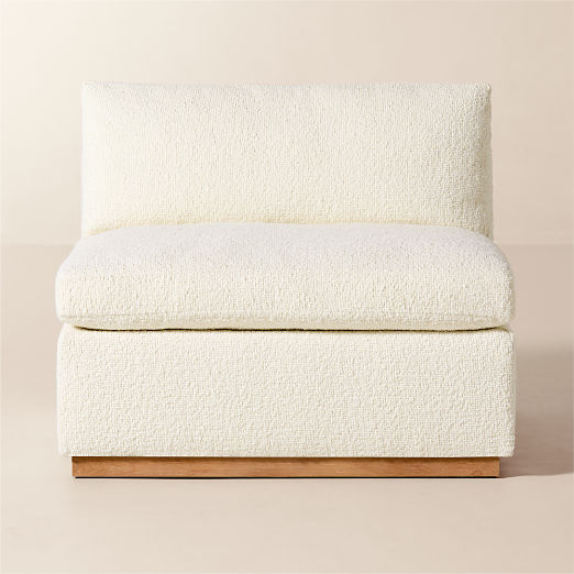 Stormo Ivory Boucle Armless Chair