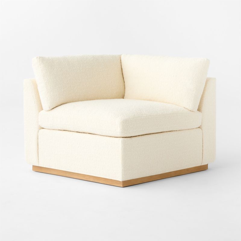 Stormo Ivory Boucle Corner Chair - image 2 of 7