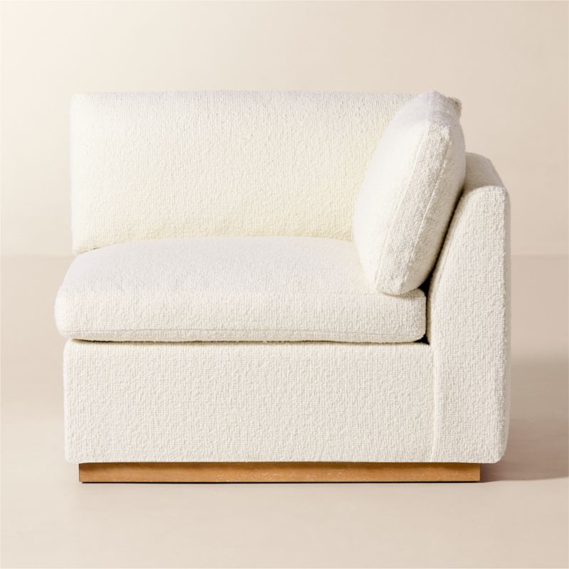 Stormo Ivory Boucle Corner Chair - image 0 of 7