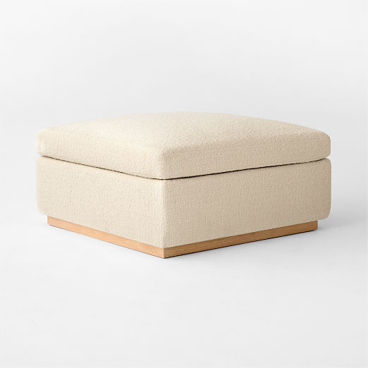 Stormo Ivory Boucle Ottoman