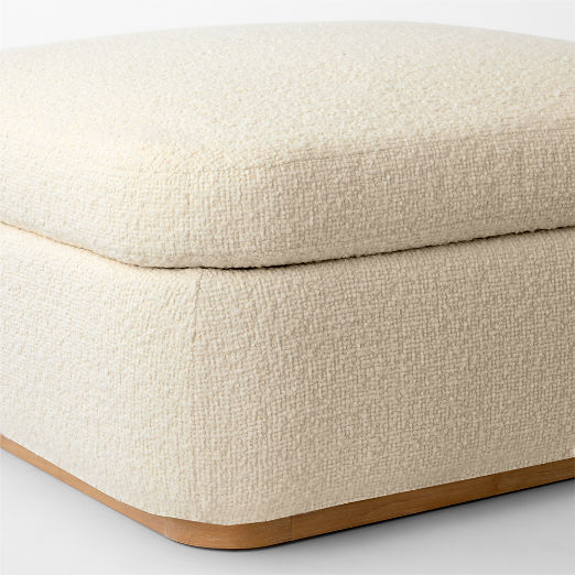 Stormo Ivory Boucle Ottoman