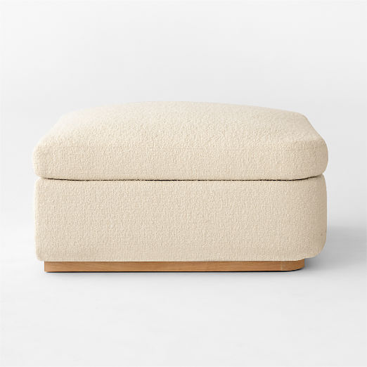 Stormo Ivory Boucle Ottoman