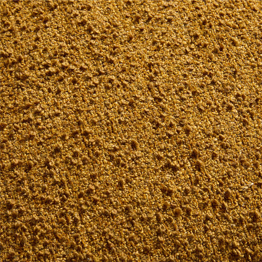 Strada Dull Gold Boucle Italian Wool Throw Pillow with Feather Down Insert 23"x23"