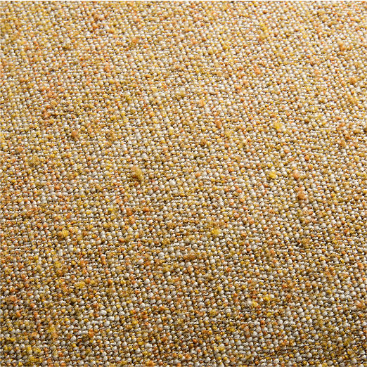 Strada Dull Gold Woven Italian Wool Throw Pillow with Down Alternative Insert 20"x20"